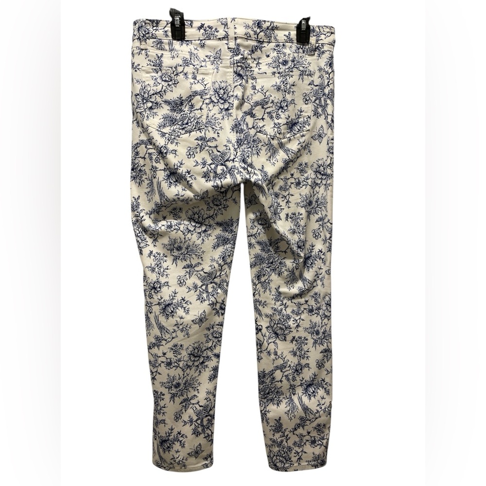 Talbots Blue and White Floral Ankle Jeans - Picture 2 of 5
